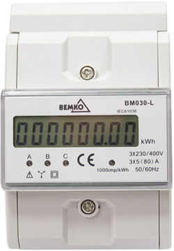 LICZNIK ENERGII 3-FAZ 80A BEM-030-L  BEMKO