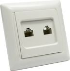 KISSME KM-RJ4511 GNIAZDO KOMPUTEROWO-TELEFONICZNE