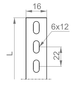 PŁASKOWNIK PERFOROWANY 16x1,5mm 2m PLP16/2 640220 /2m/