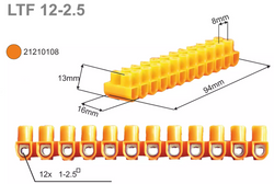 LISTWA ZACISKOWA GWINT LTF12-2.5 POMAR SIMET 7655