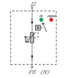 OGRANICZNIK WEIDMULLER DC 1P B+C VPU 12,5kA 280V