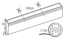 NEON LED 12W/M IP65-BL TAŚMA LED NIEBIESKA 37237