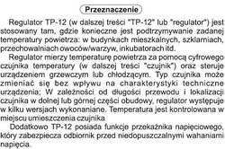 TERMOSTAT NOVATEK TP-12 TERMOREGULATOR