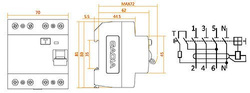 RÓŻNICÓWKA 40A 4P 30mA AC RÓŻNICOWOPRĄDOWY