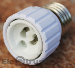 ADAPTER Z GNIAZDA E27 nNA GNIAZDO GU10 REDUKTOR