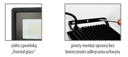 NAŚWIETLACZ LED 200W 6K 17540LM IP65 CZARNY BEMKO