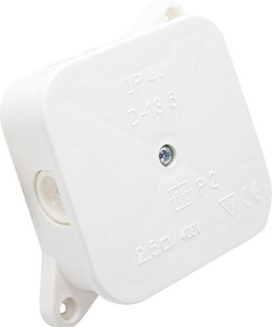 PUSZKA HERMETYCZNA IP44 86x86x35mm V94001 BIAŁA