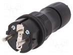 WTYCZKA PROSTA 16A 2P+Z 250V IP54 CZARNA W97446