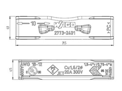 SZYBKOZŁĄCZKA WAGO PRZELOT 2773-2401 do 4mm 100szt