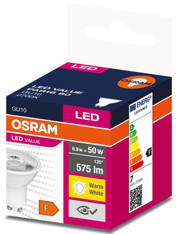 ŻARÓWKA LED HALOGEN 6,9W GU10 36s 2700K OSRAM