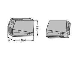 SZYBKOZŁĄCZKA OŚWIETLENIOWA 1-2,5mm2 224-101 10SZT