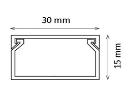 LISTWA DO UKŁADANIA KABLI KANAŁ KABLOWY KORYTKO POKRYWA 30x15 2m BKK BIAŁE