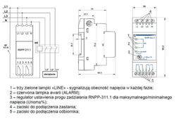 PRZEKAŹNIK NAPIĘCIOWY NAPIĘCIA 3-FAZ RNPP-311.1