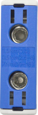 ZŁĄCZKA SZYNOWA 1,5-16mm²  2 OTWORY 1P NIEBIESKA