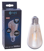 ŻARÓWKA LED FILAMENT E27 4W = 33W 2700K 400LM