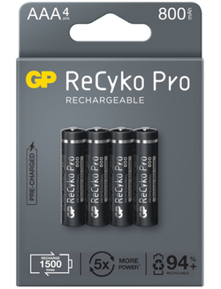 AKUMULATOR RECYKO PRO 1,2V 800mAh AAA 4szt GP 