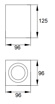 DOWNLIGHT ORT REG 9696 GU10 MAX 1X50 B BEMKO 4313