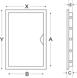 DRZWICZKI REWIZYJNE 40x40 cm PLASTIKOWE BIAŁE ABS REWIZJA - AIRROXY 02-811A