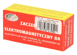 ELEKTROZACZEP 12V SYMETRYCZNY R4-12.20 Z BLOKADĄ