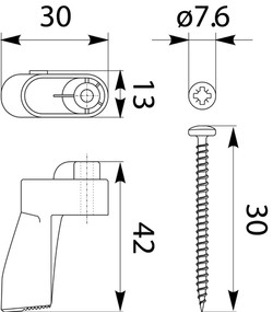 ELEMENT MOCUJĄCY DO ŚCIAN PUSTYCH 4szt  IDEAline 69.2