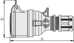 GNIAZDO SIŁOWE PRZENOŚNE 4P 16A 400V TWIST CZERWONE