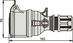 GNIAZDO SIŁOWE PRZENOŚNE IP44 16A GPP-16/5 921870