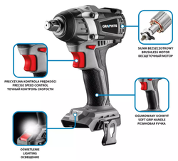 GRAPHITE KLUCZ UDAROWY BEZSZCZOTKOWY 18V 58G028