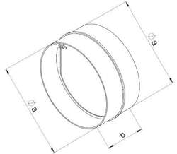 ŁĄCZNIK OKRĄGŁY KANAŁU WENTYLACYJNEGO FI100mm