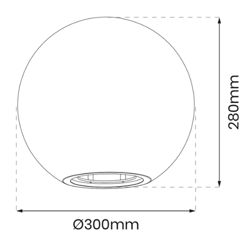 LAMPA OGRODOWA KULA BIAŁA 30CM NAZIEMNA do LED E27 ZEWNĘTRZNA IP44 UV