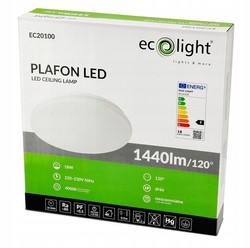 LAMPA SUFITOWA LED PLAFON NATYNKOWY 18W 1440lm