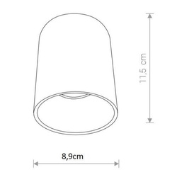 LAMPA SUFITOWA SPOT TUBA EYA TONE BLACKGOLD 8931