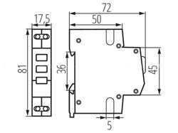 LAMPKA MODUŁOWA KLI-3R 3-FAZ CZERWONY IDEAL 32896