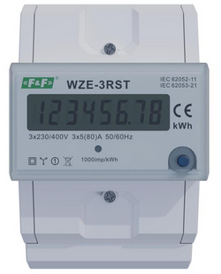 LICZNIK ENERGII TRÓJFAZOWY LCD WZE-3RST RESET