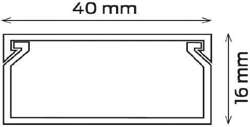 LISTWA ELEKTROINSTALACYJNA KANAŁ KABLOWY KORYTKO POKRYWA 40x16 2m BIAŁA