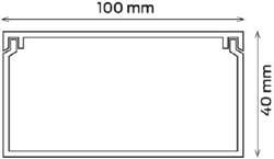 LISTWA KANAŁ KABLOWY KORYTKO POKRYWA 100x40 2m BKK