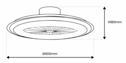 MILAGRO PLAFON Z WENTYLATOROM LED ZONDA ML8339