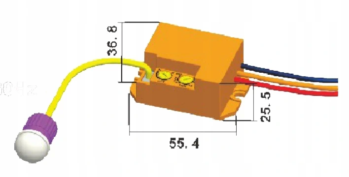 MINI CZUJNIK RUCHU SENSOR ZEWNĘTRZNY 12V/24V DC