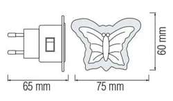 MOTYLEK LED LAMPKA WTYKOWA BIAŁA DUFFY 02251 IDEUS