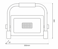 NAŚWIETLACZ LED PRZENOŚNY WORK 50W 4000K IP65