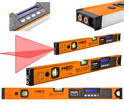 NEO POZIOMNICA ELEKTRONICZNA LCD LASEROWA ALU 60cm