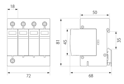 OGRANICZNIK PRZEPIĘĆ C 4P (T2 AC) BY7-40/4-275 