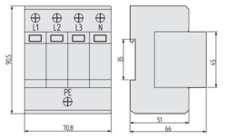 OGRANICZNIK PRZEPIĘĆ SIMTEC C 4P 20kA 85102000