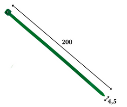 OPASKI ZACISKOWE KABLOWE ZIELONY TRYTYTKI 4,5x200