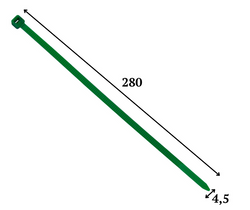 OPASKI ZACISKOWE KABLOWE ZIELONY TRYTYTKI 4,5x280