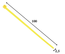 OPASKI ZACISKOWE KABLOWE ŻÓŁTA TRYTYTKI 2,5x100