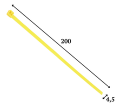 OPASKI ZACISKOWE KABLOWE ŻÓŁTA TRYTYTKI 4,5x200