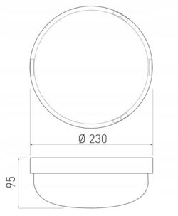 OPRAWA KANAŁ. OKRĄGŁA E-27 100W BIAŁA RINGO SZKŁO