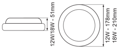 OPRAWA PLAFON LED 12W 1150LM 4K Z CZUJNIKIEM BIAŁA