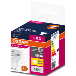 OSRAM ŻARÓWKA LED GU10 4.5W=35W 83lm 2700K 120°