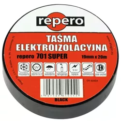 REPERO TAŚMA IZOLACYJNA ODPORNA PCV CZARNA 19mm/20m